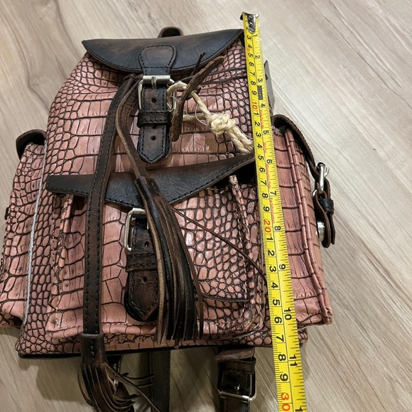 New Freebird by Steven Brett Pink Croco Backpack - Picture 7 of 12
